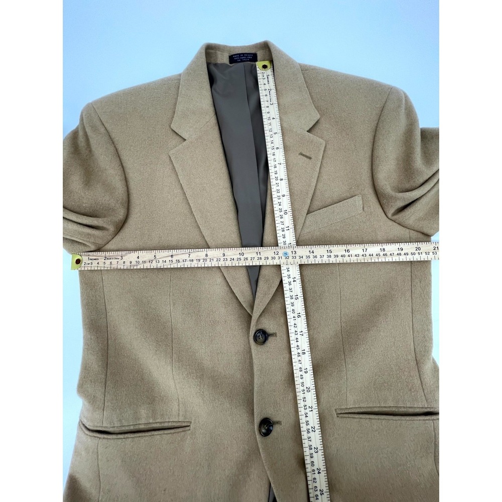 Vintage Botany 500 Blazer Mens Tan 100% Camel Hair Retro Notch Lapel 2 Button - Picture 10 of 12